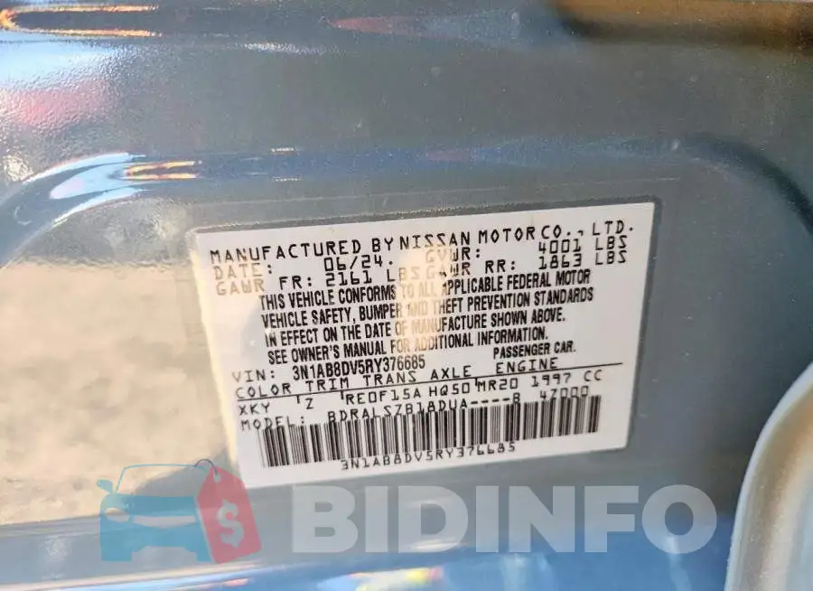 3N1AB8DV5RY376685 Photo# 12