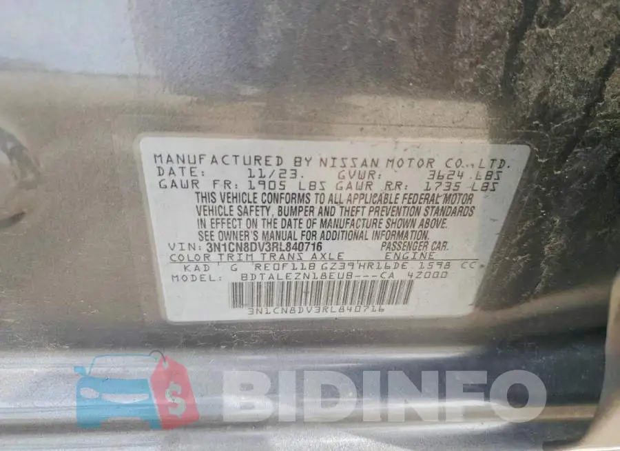 3N1CN8DV3RL840716 Photo# 12