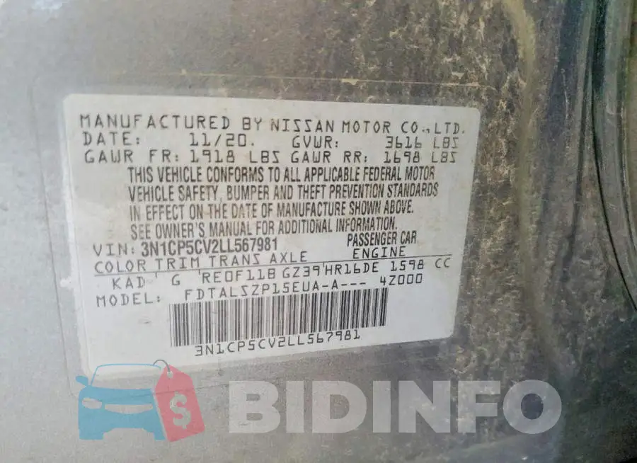 3N1CP5CV2LL567981 Photo# 14