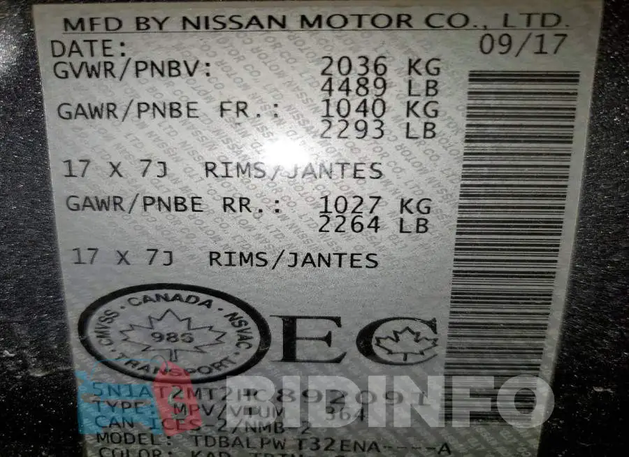 5N1AT2MT2HC892091 Photo# 13