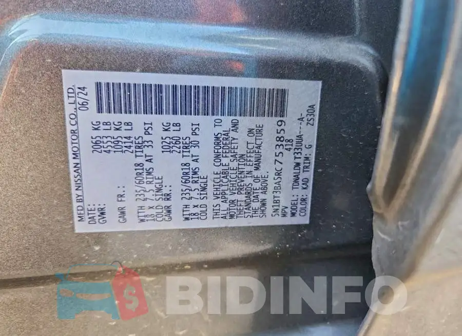 5N1BT3BA5RC753859 Photo# 13