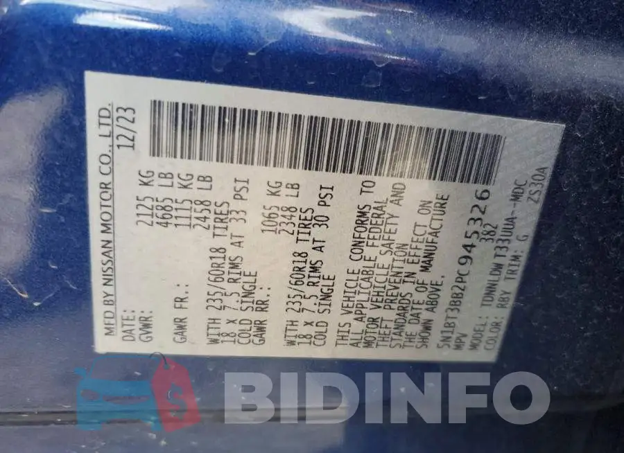 5N1BT3BB2PC945326 Photo# 13