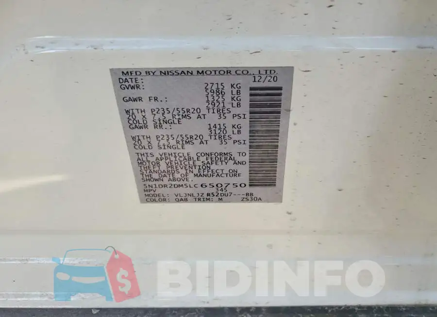 5N1DR2DM5LC650750 Photo# 14