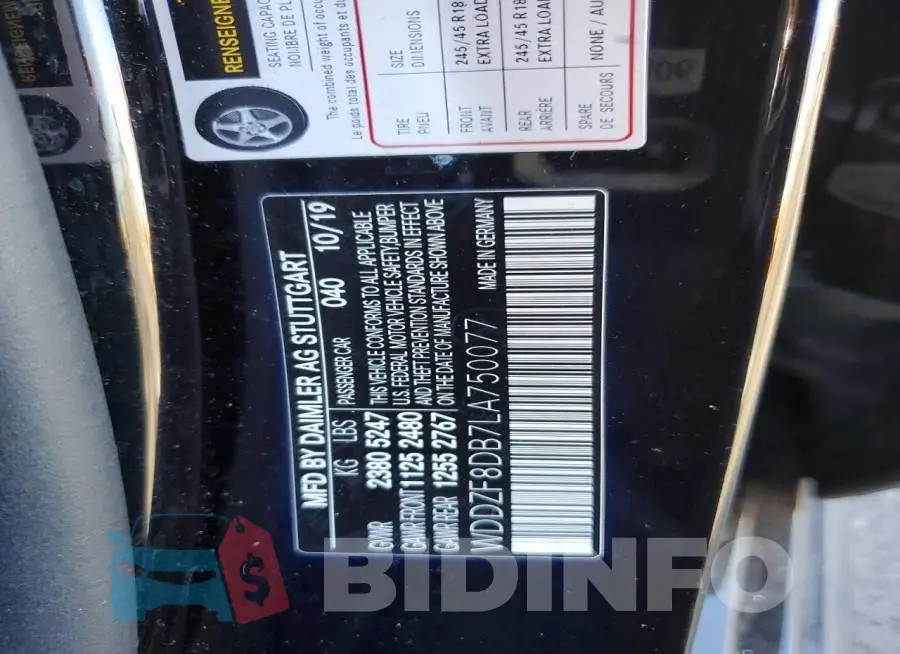 WDDZF8DB7LA750077 Photo# 12