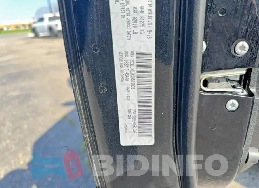2C3CDXGJXKH518838 Photo# 10