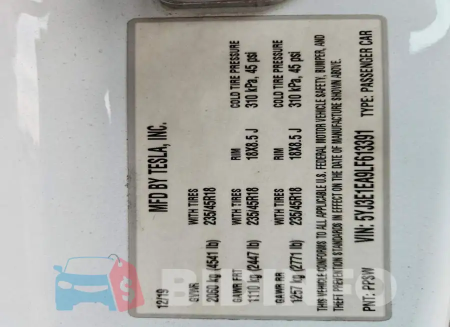 5YJ3E1EA9LF613391 Photo# 12