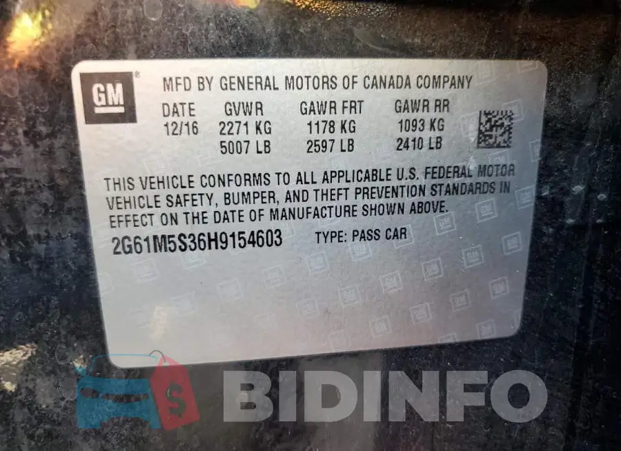 2G61M5S36H9154603 Photo# 12