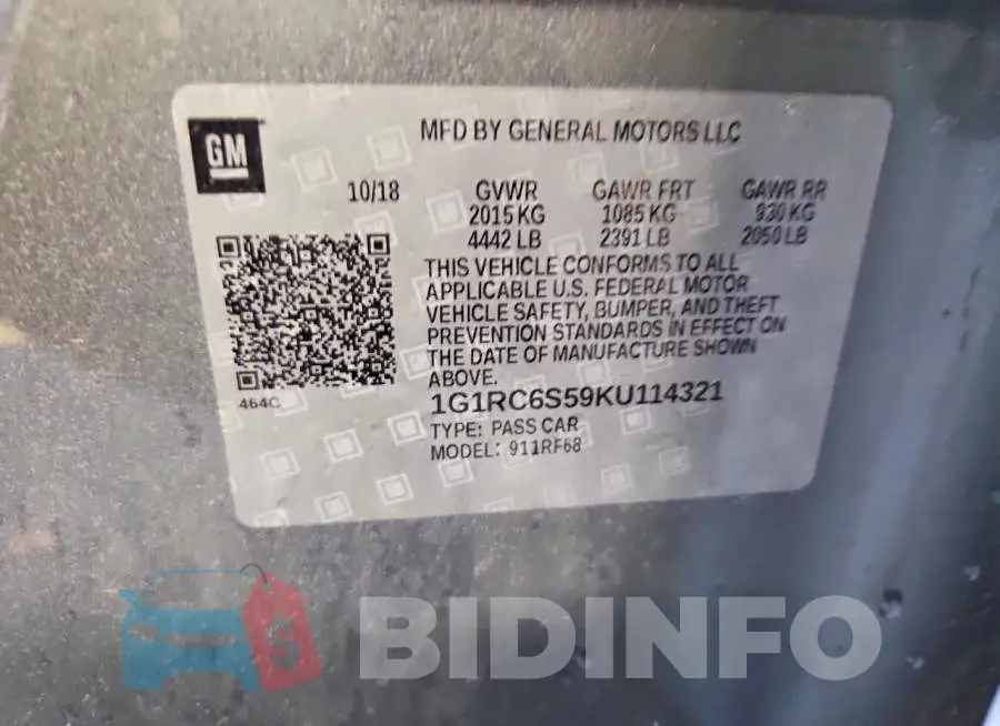 1G1RC6S59KU114321 Photo# 13