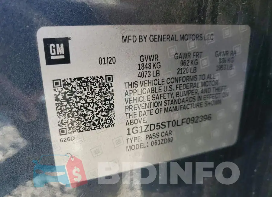 1G1ZD5ST0LF092396 Photo# 12