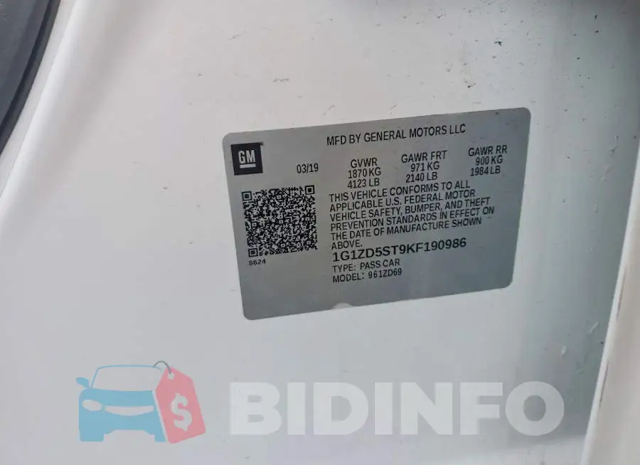 1G1ZD5ST9KF190986 Photo# 12