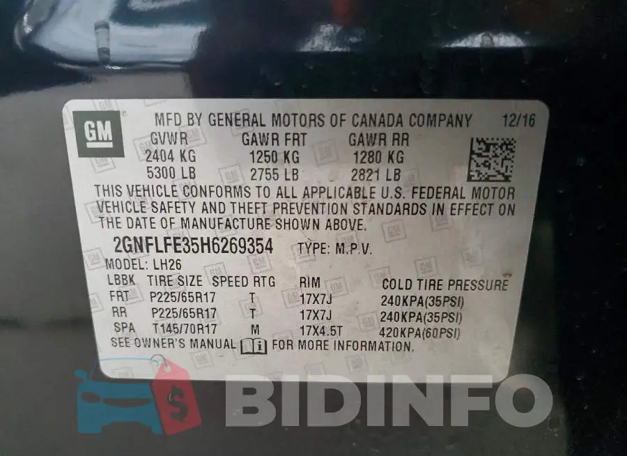 2GNFLFE35H6269354 Photo# 12