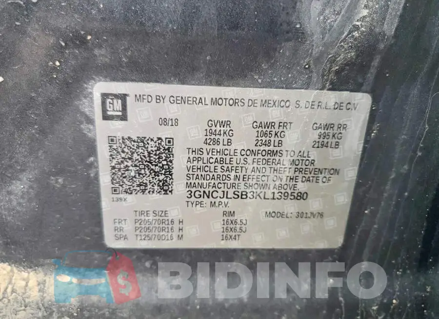 3GNCJLSB3KL139580 Photo# 12