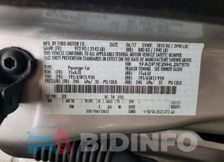 1FADP3E29HL297570 Photo# 12