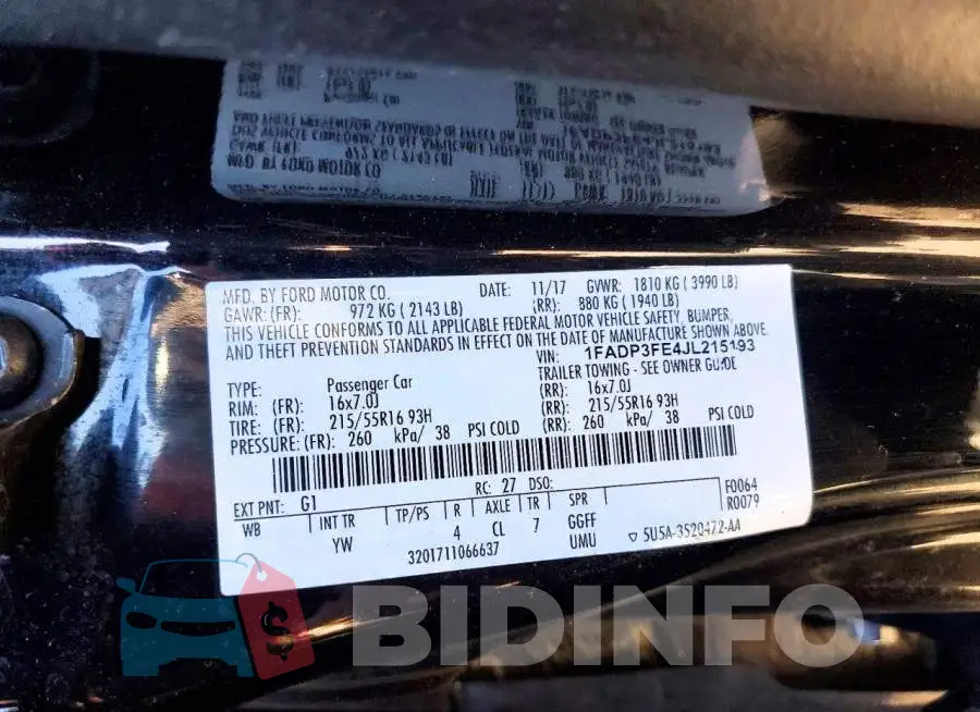 1FADP3FE4JL215193 Photo# 12