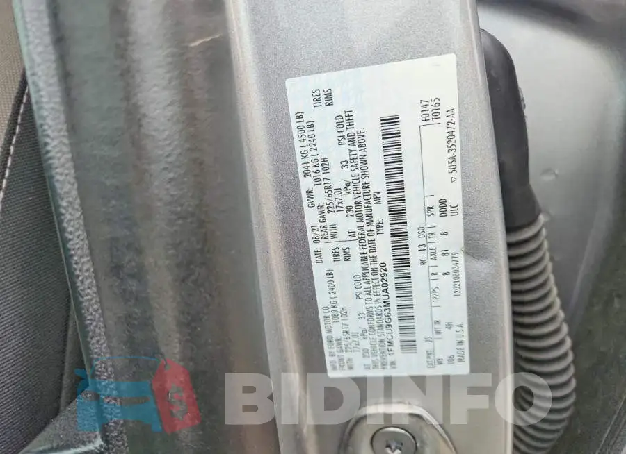 1FMCU9G63MUA02920 Photo# 13