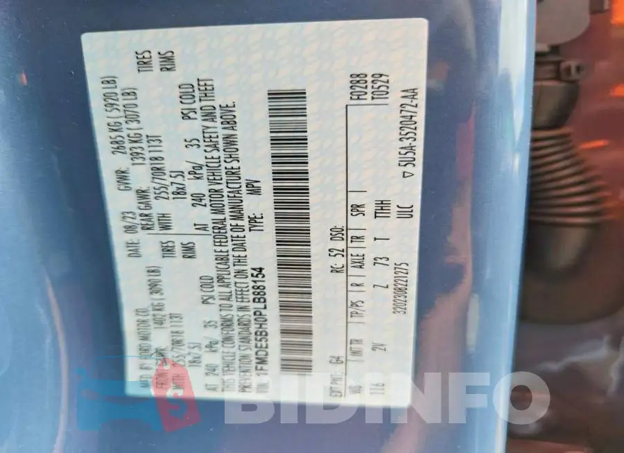1FMDE5BH0PLB88154 Photo# 12