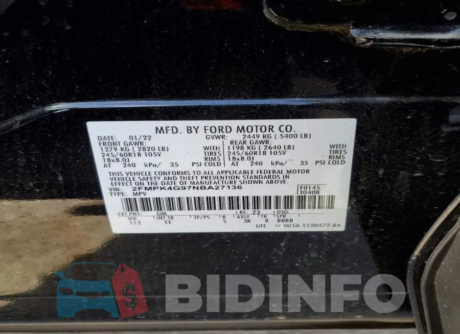 2FMPK4G97NBA27136 Photo# 13
