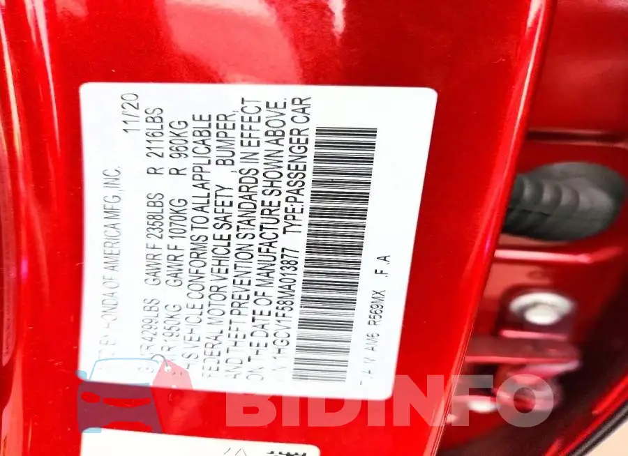 1HGCV1F58MA013877 Photo# 12