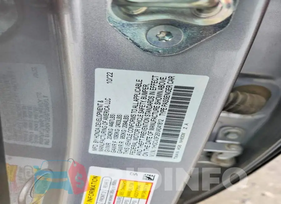 1HGCV3F26NA041812 Photo# 12