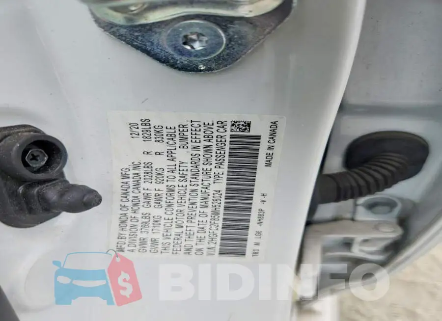 2HGFC2F85MH526024 Photo# 12