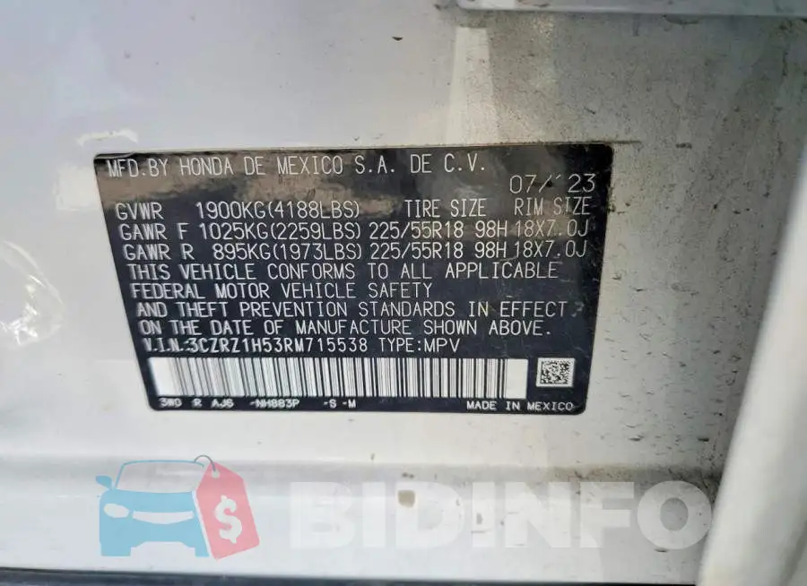 3CZRZ1H53RM715538 Photo# 13