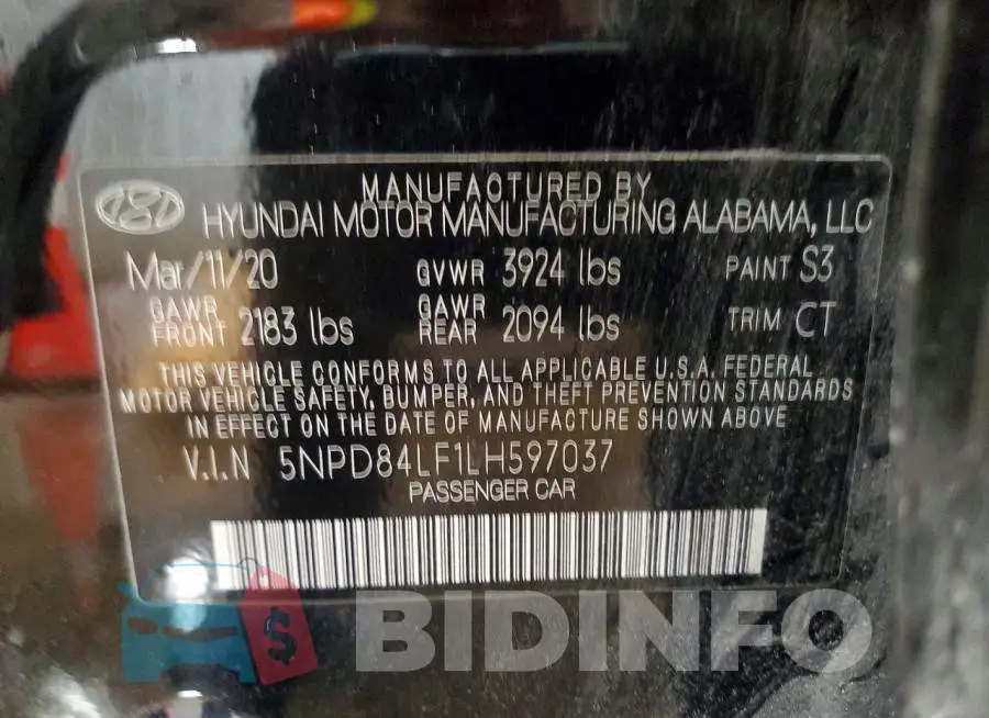 5NPD84LF1LH597037 Photo# 13