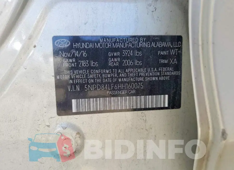 5NPD84LF6HH160075 Photo# 12