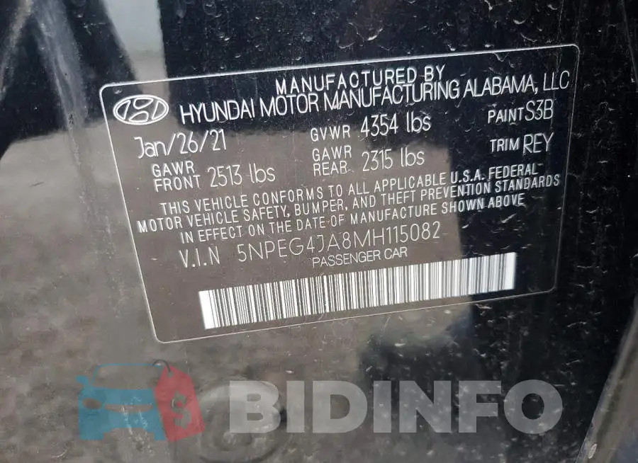5NPEG4JA8MH115082 Photo# 12