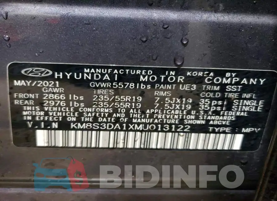 KM8S3DA1XMU013122 Photo# 13