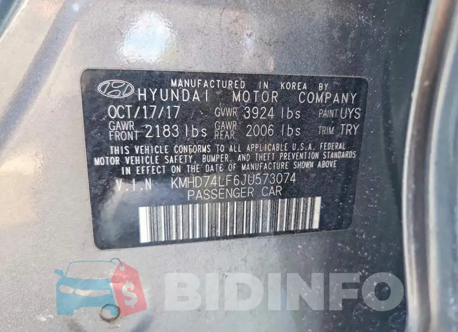 KMHD74LF6JU573074 Photo# 12