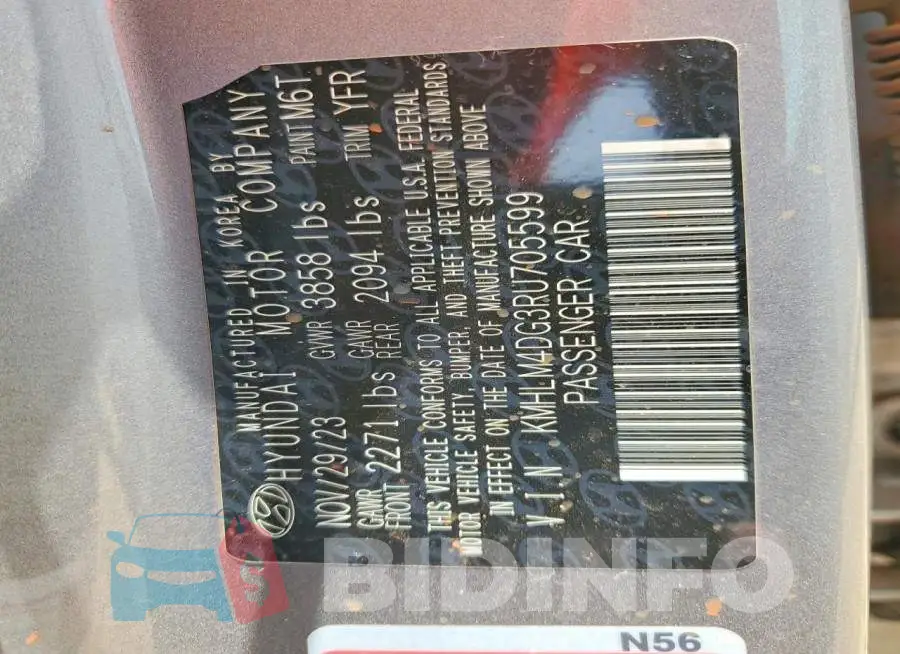 KMHLM4DG3RU705599 Photo# 12