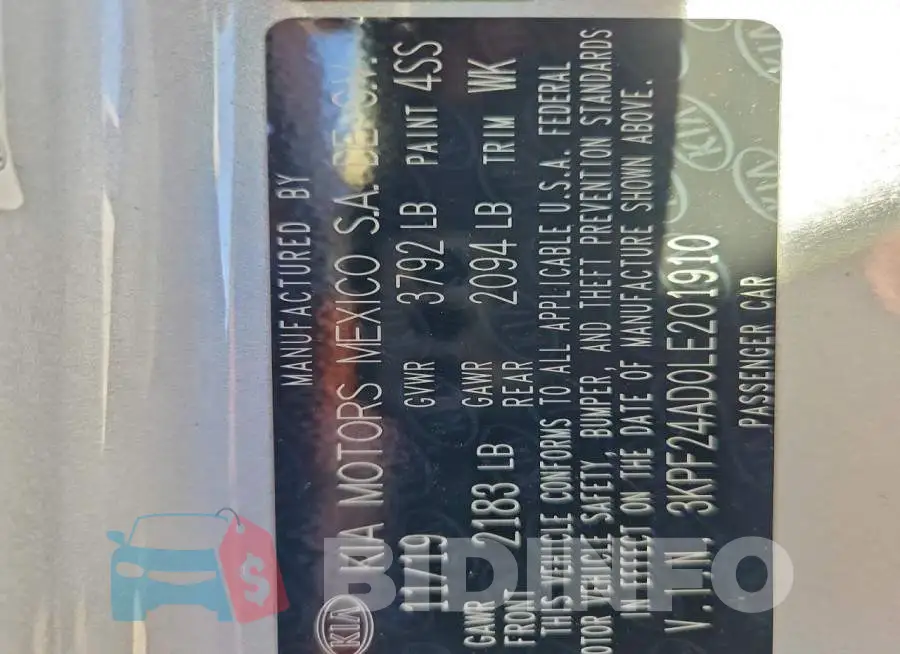 3KPF24AD0LE201910 Photo# 12
