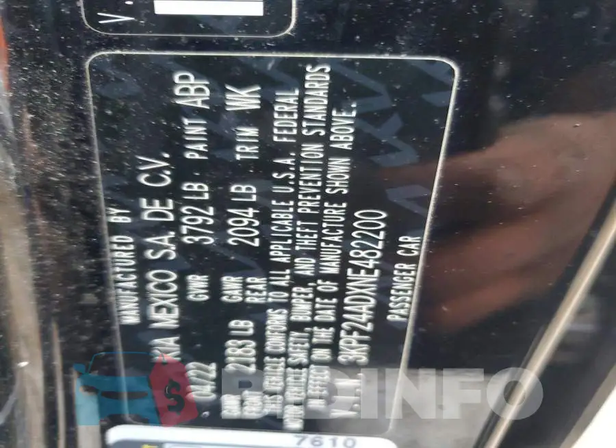 3KPF24ADXNE482200 Photo# 12