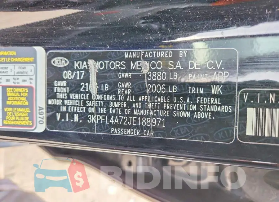 3KPFL4A72JE188971 Photo# 12