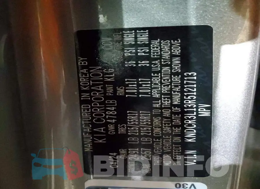 KNDCR3L13R5121713 Photo# 14