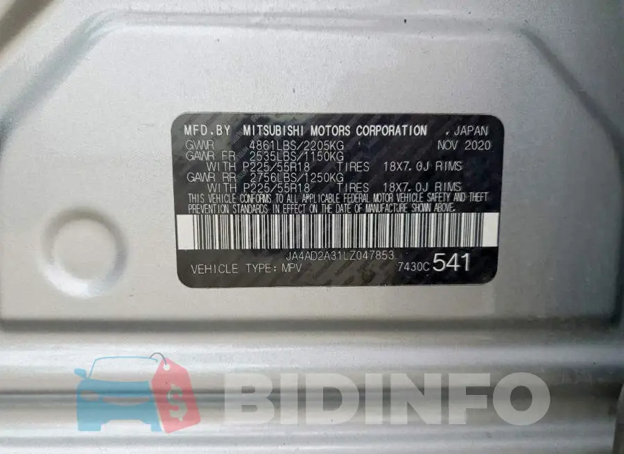 JA4AD2A31LZ047853 Photo# 13