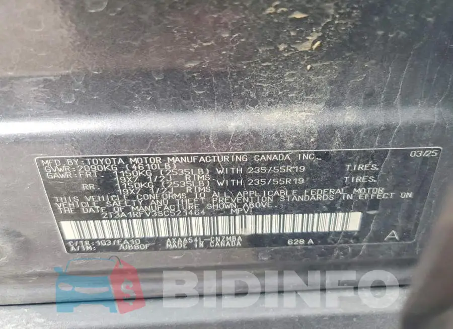 2T3A1RFV3SC521464 Photo# 13