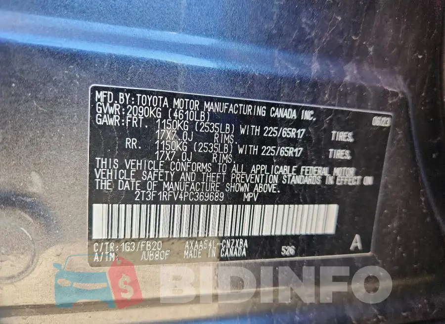 2T3F1RFV4PC369689 Photo# 13