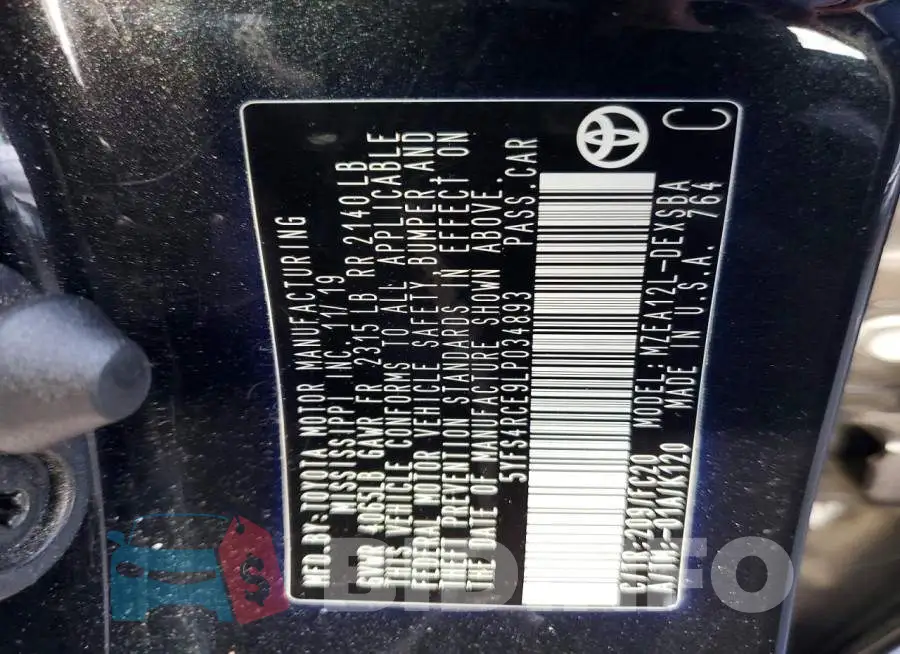 5YFS4RCE9LP034893 Photo# 12