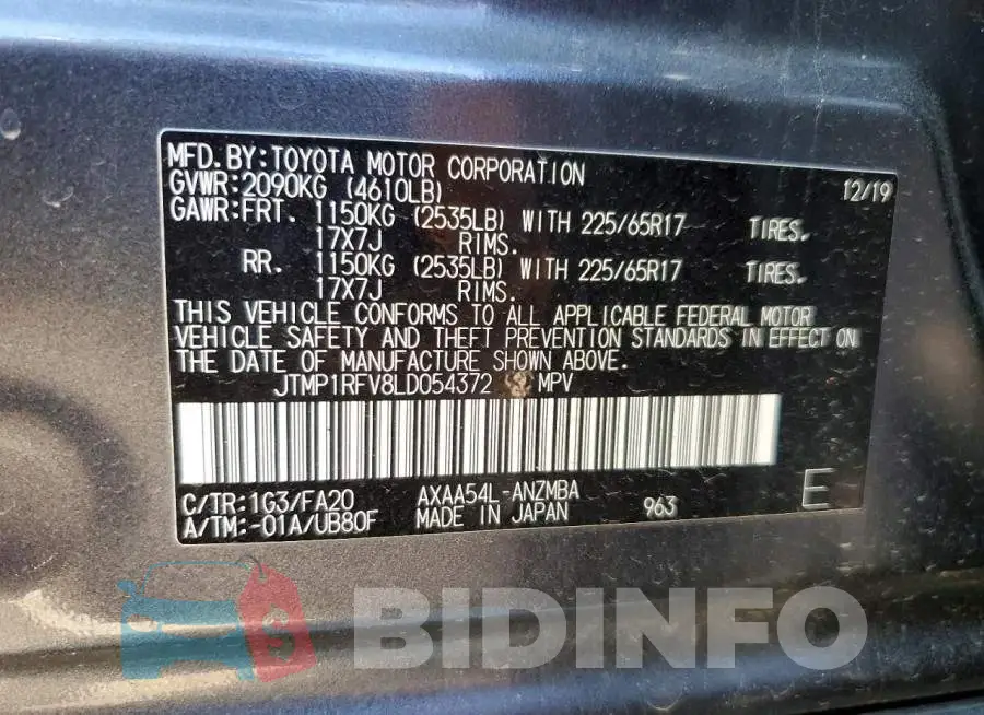 JTMP1RFV8LD054372 Photo# 12