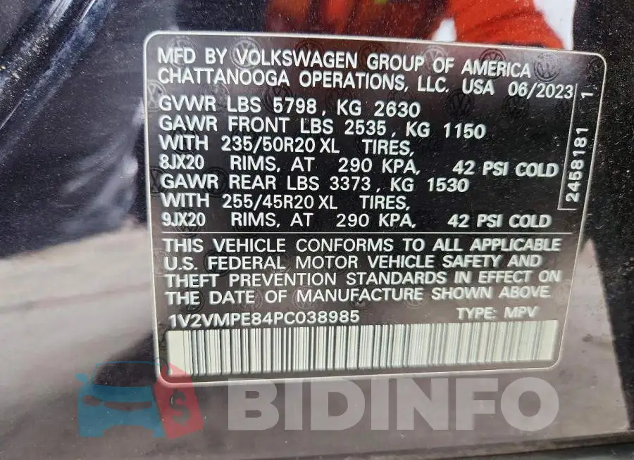 1V2VMPE84PC038985 Photo# 13