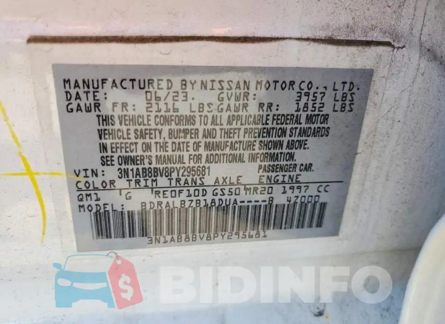 3N1AB8BV8PY295681 Photo# 12