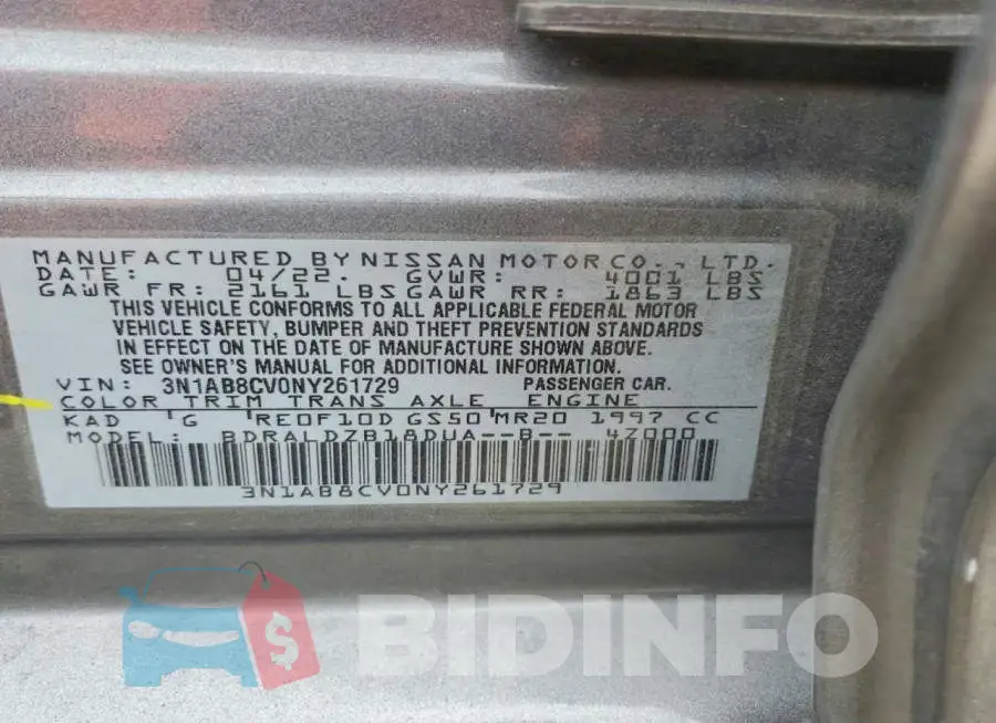 3N1AB8CV0NY261729 Photo# 13