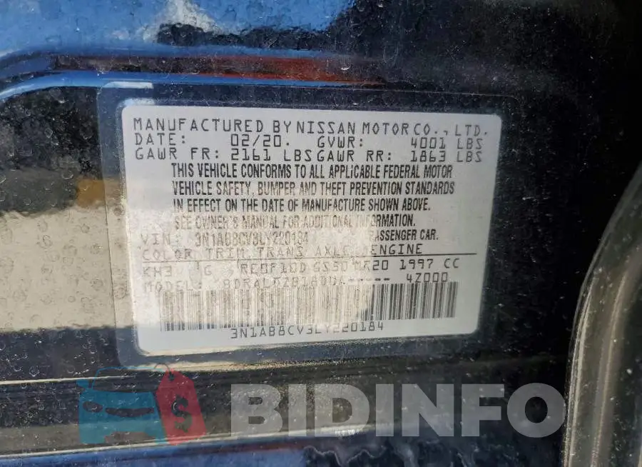 3N1AB8CV3LY220184 Photo# 12