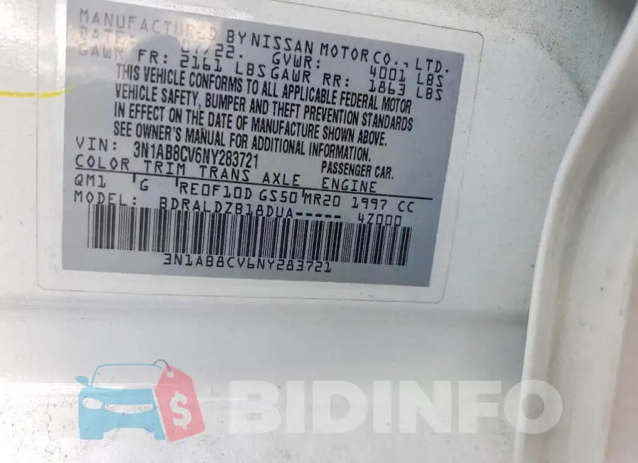 3N1AB8CV6NY283721 Photo# 12