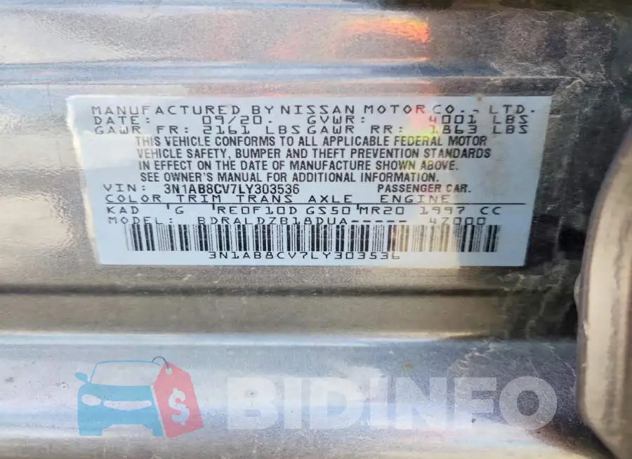 3N1AB8CV7LY303536 Photo# 12