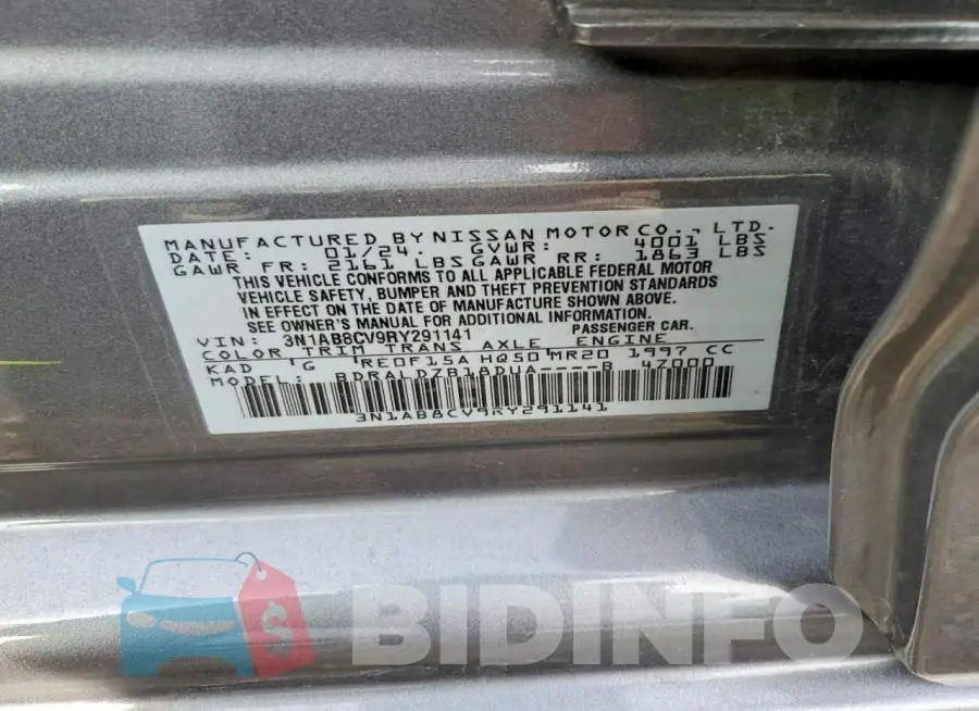 3N1AB8CV9RY291141 Photo# 12