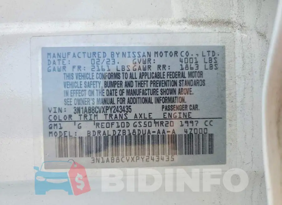 3N1AB8CVXPY243435 Photo# 12