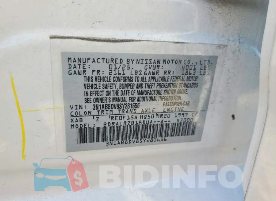 3N1AB8DV8SY281656 Photo# 12