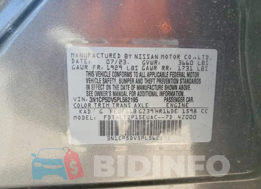 3N1CP5DV5PL562195 Photo# 13
